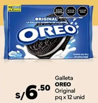 Plaza Vea Galleta OREO Original pq x 12 unid oferta