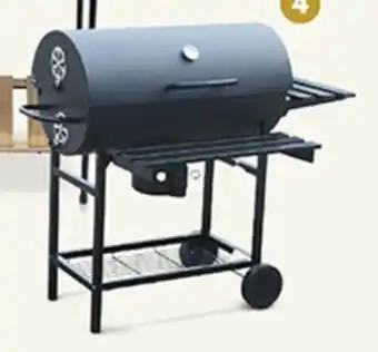 Plaza Vea Parrilla medio barril a carbón con bandejas oferta