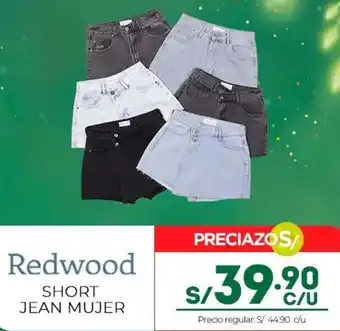 Tottus Redwood SHORT JEAN MUJER oferta