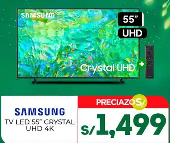 Tottus SAMSUNG TV LED 55" CRYSTAL UHD 4K oferta