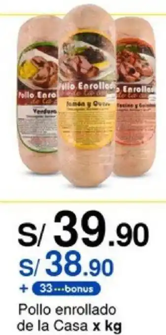 Metro Pollo enrollado de la Casa x kg oferta