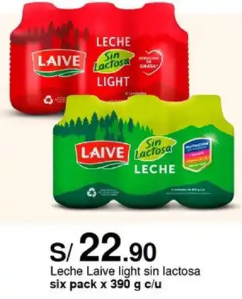 Metro Leche Laive light sin lactosa six pack x 390 g c/u oferta
