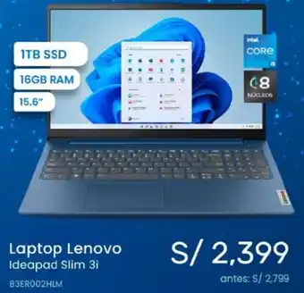 Tiendas EFE Laptop Lenovo Ideapad Slim 3i oferta