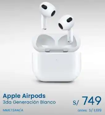 Tiendas EFE Apple Airpods 3da Generación Blanco oferta