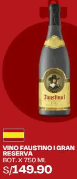 Wong VINO FAUSTINO I GRAN RESERVA BOT.X 750 ML oferta