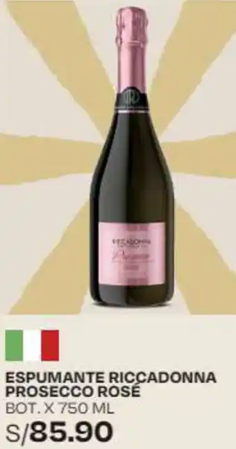 Wong ESPUMANTE RICCADONNA PROSECCO ROSÉ BOT. X 750 ML oferta