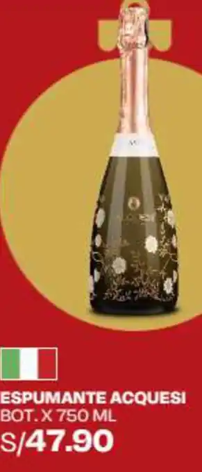 Wong ESPUMANTE ACQUESI BOT.X 750 ML oferta