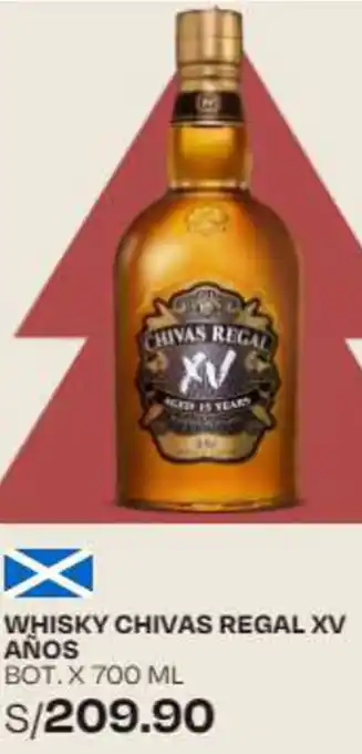 Wong WHISKY CHIVAS REGAL XV AÑOS BOT. X 700 ML oferta