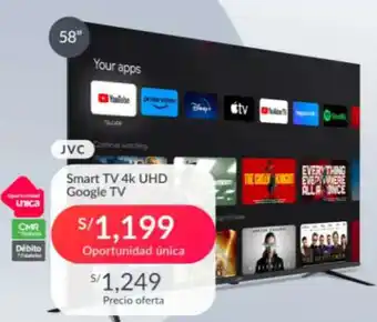 Falabella JVC Smart TV 4k UHD Google TV oferta