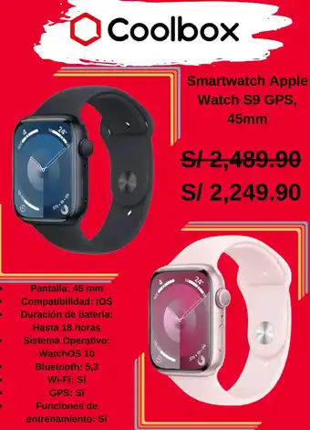 Smartwatch Apple Watch S9 GPS, 45mm