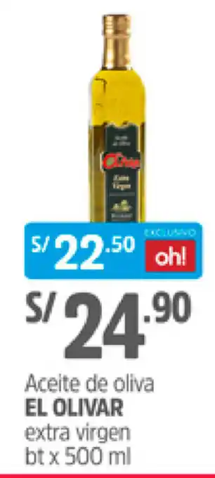 Plaza Vea Aceite de Oliva El Oliver Extra Virgen 500ml oferta