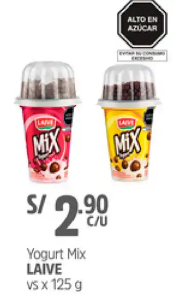 Plaza Vea Yogurt Mix Laive 125g oferta
