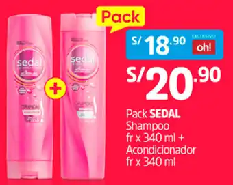 Plaza Vea Pack Sedal Shampoo + Acondicionador 340ml oferta