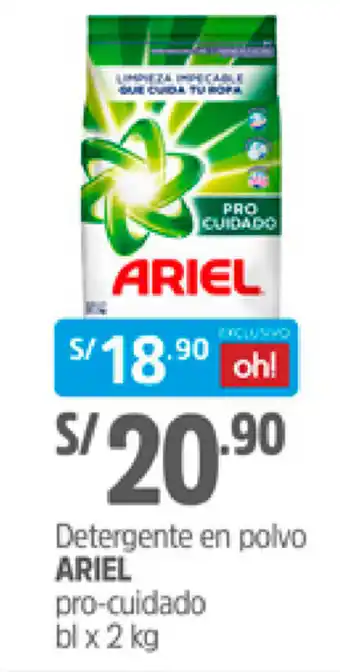 Plaza Vea Detergente en Polvo Ariel 2kg oferta