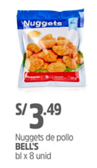Plaza Vea Nuggets de Pollo Bell's 8 unid oferta
