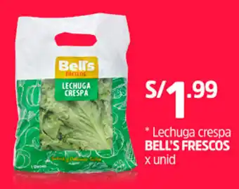 Plaza Vea Lechuga Crespa Bell's Frescos oferta