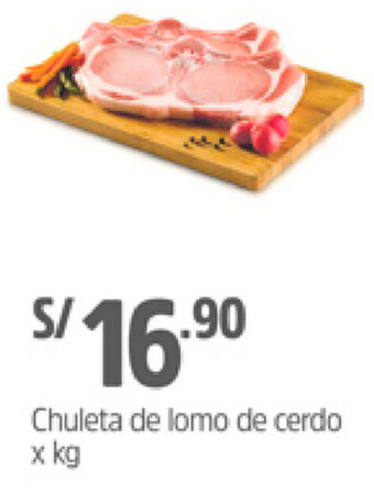 Plaza Vea Chuleta de Lomo de Cerdo oferta