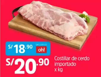 Plaza Vea Costillar de Cerdo Importado oferta