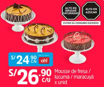 Plaza Vea Mousse de Fresa/Lúcuma/Maracuyá oferta