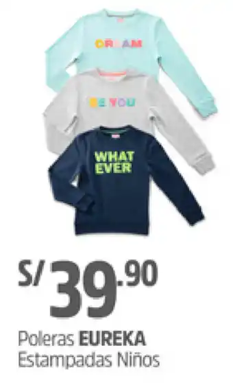 Plaza Vea Poleras Eureka Esptampadas Niños oferta