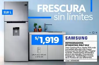 Plaza Vea SAMSUNG REFRIGERADORA RT32K5730S 318LT oferta