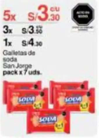 Metro Galletas de soda San Jorge pack 7 uds. x 5 oferta