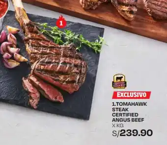 Wong TOMAHAWK STEAK CERTIFIED ANGUS BEEF X KG oferta