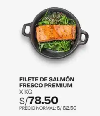 Wong FILETE DE SALMÓN FRESCO PREMIUM X KG oferta