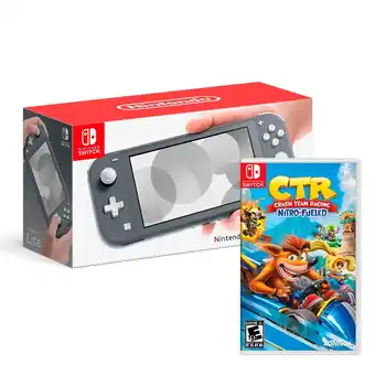 Tiendas EFE Consola nintendo switch lite gris + juego crash team racing oferta