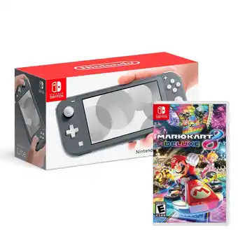 Tiendas EFE Consola nintendo switch lite gris + juego mario kart deluxe oferta