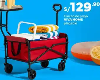 Plaza Vea Carrito de playa VIVA HOME plegable oferta