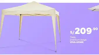 Plaza Vea Toldo premium beige VIVA HOME oferta