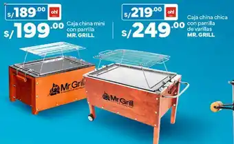 Plaza Vea Caja china mini con parrilla MR. GRILL oferta