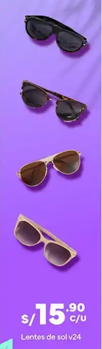 Plaza Vea Lentes de sol v24 oferta