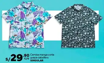 Plaza Vea Camisa manga corta c/u guaya caballero SINGULAR oferta