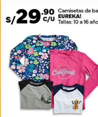 Plaza Vea Camisetas de baño C/U EUREKA! Camisetas de ba C/U Tallas: 10 a 16 año oferta