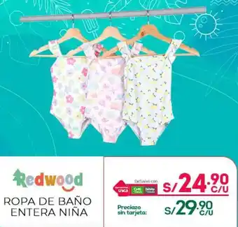 Tottus Redwood ROPA DE BAÑO ENTERA NIÑA oferta