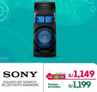 Tottus SONY EQUIPO DE SONIDO BLUETOOTH KARAOKE oferta