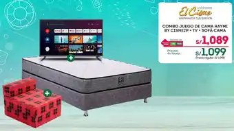 Tottus COMBO JUEGO DE CAMA RAYMI BY CISNE2P+TV+ SOFÁ CAMA oferta