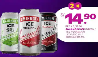 Tambo SMIRNOFF ICE LATAS 350ML oferta