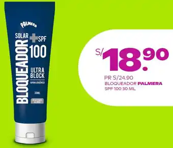 Tambo BLOQUEADOR PALMERA SPF 100 30ML oferta