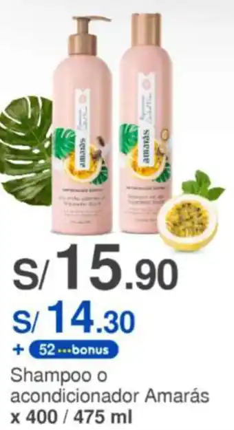 Metro Shampoo o acondicionador Amarás X 400/475ML oferta
