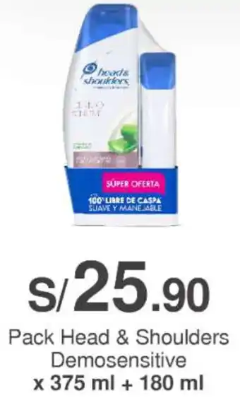 Metro Pack Head & Shoulders Demosensitive X 375ML + 180ML oferta