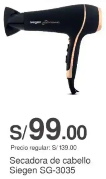 Metro Secadora de cabello Siegen SG-3035 oferta