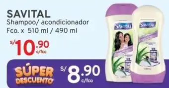 Mifarma SAVITAL Shampoo/ acondicionador Fco. x 510 ml / 490 ml oferta