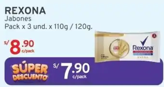 Mifarma REXONA Jabones Pack x 3 und. x 110g/120g oferta