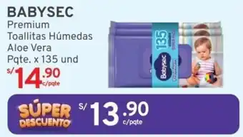 Mifarma BABYSEC Premium Toallitas Húmedas Aloe Vera Pqte. x 135 und oferta