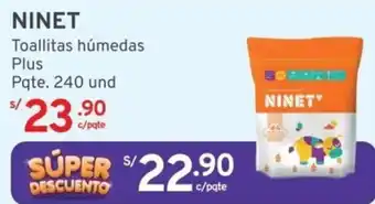 Mifarma NINET Toallitas húmedas Plus Pqte. 240 und oferta