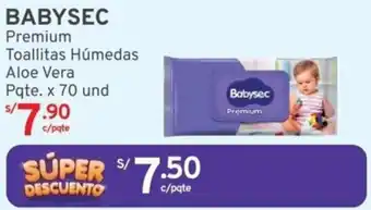 Mifarma BABYSEC Premium Toallitas Húmedas Aloe Vera Pqte. x 70 und oferta