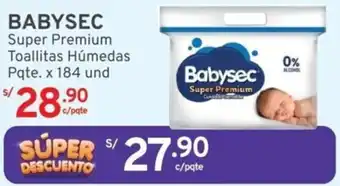 Mifarma BABYSEC Super Premium Toallitas Húmedas Pqte. x 184 und oferta